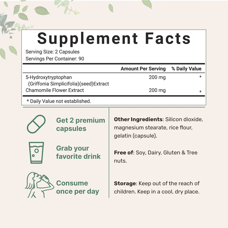 Micro Ingredients 5-HTP with Chamomile 200mg