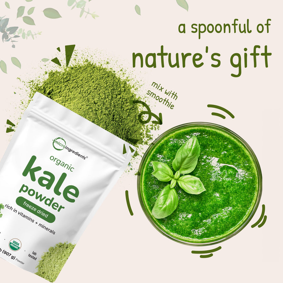 Micro Ingredients Organic Kale Powder, 2 Pounds