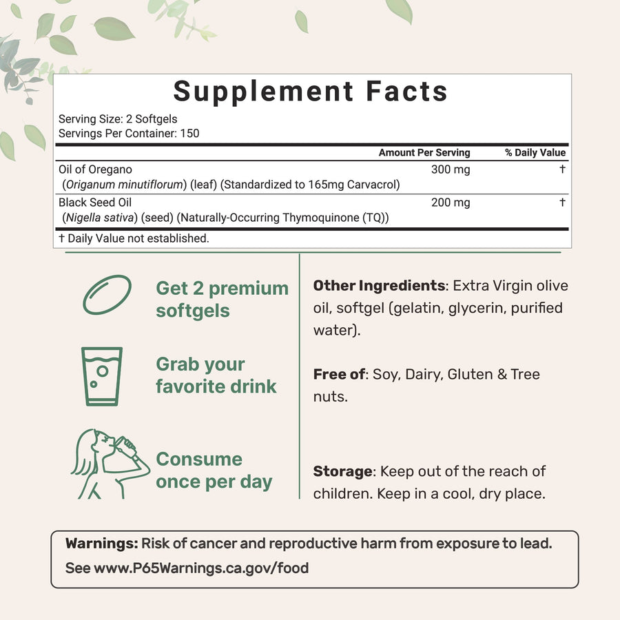 Micro Ingredients Oregano Oil with Black Seed Oil