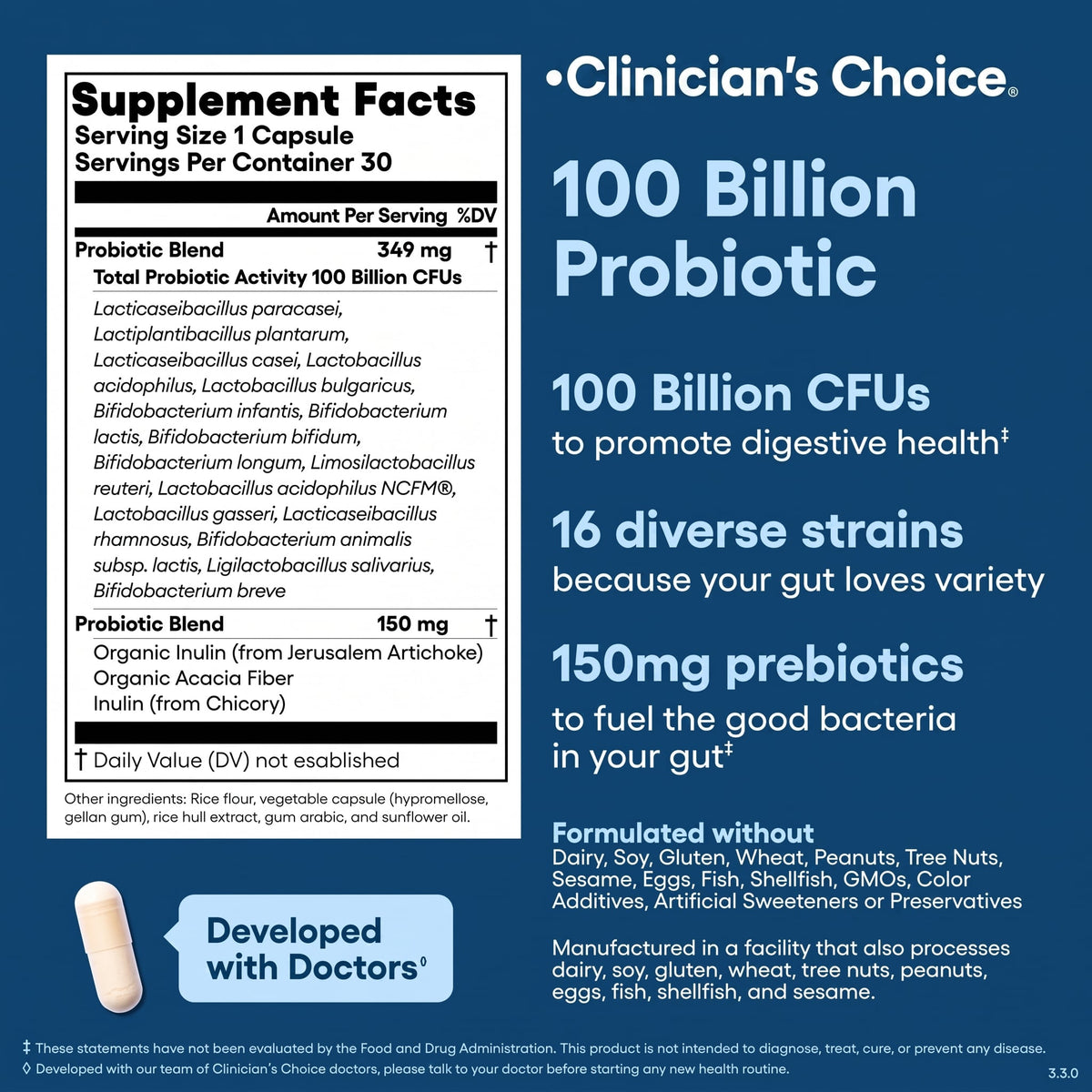 100 Billion Probiotic — Clinician's Choice