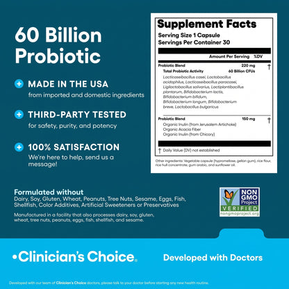 60 Billion Probiotic — Clinician's Choice