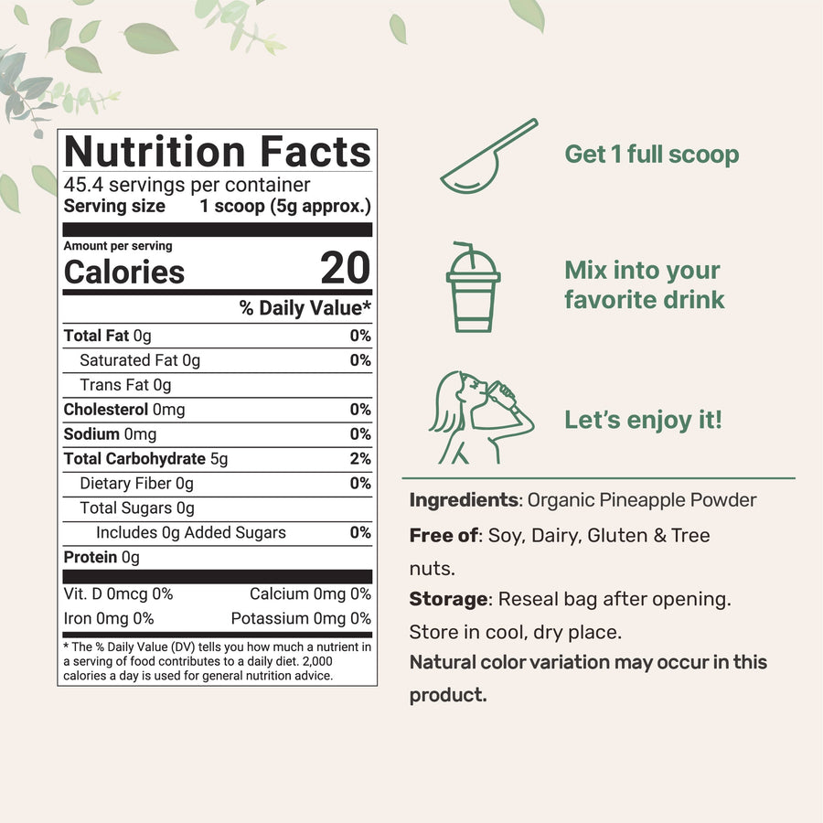 Micro Ingredients Organic Pineapple Powder-Rich in Vitamins