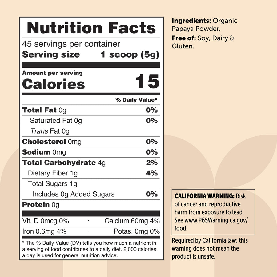 Micro Ingredients Organic Papaya Powder, 8 Ounce