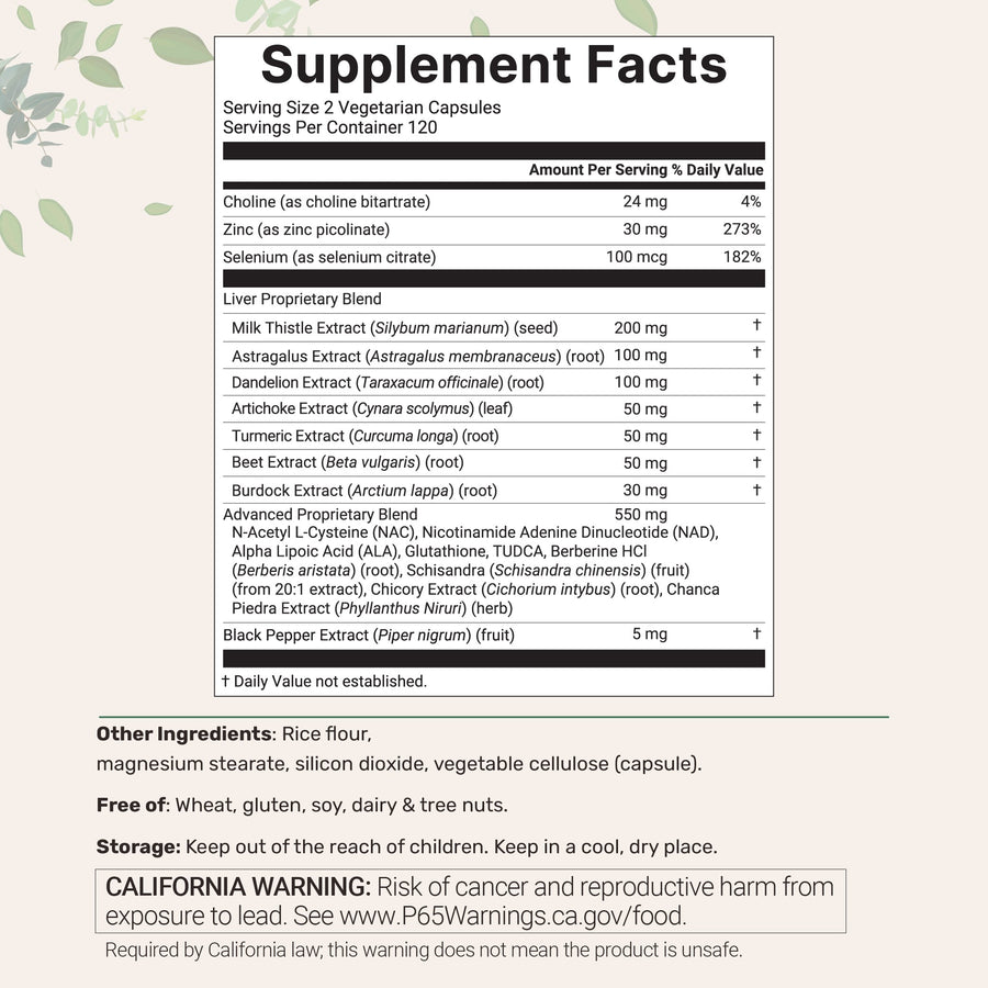 Micro Ingredients Liver Advanced+, 240 Veggie Capsules, 20-in-1 Advanced Support Complex