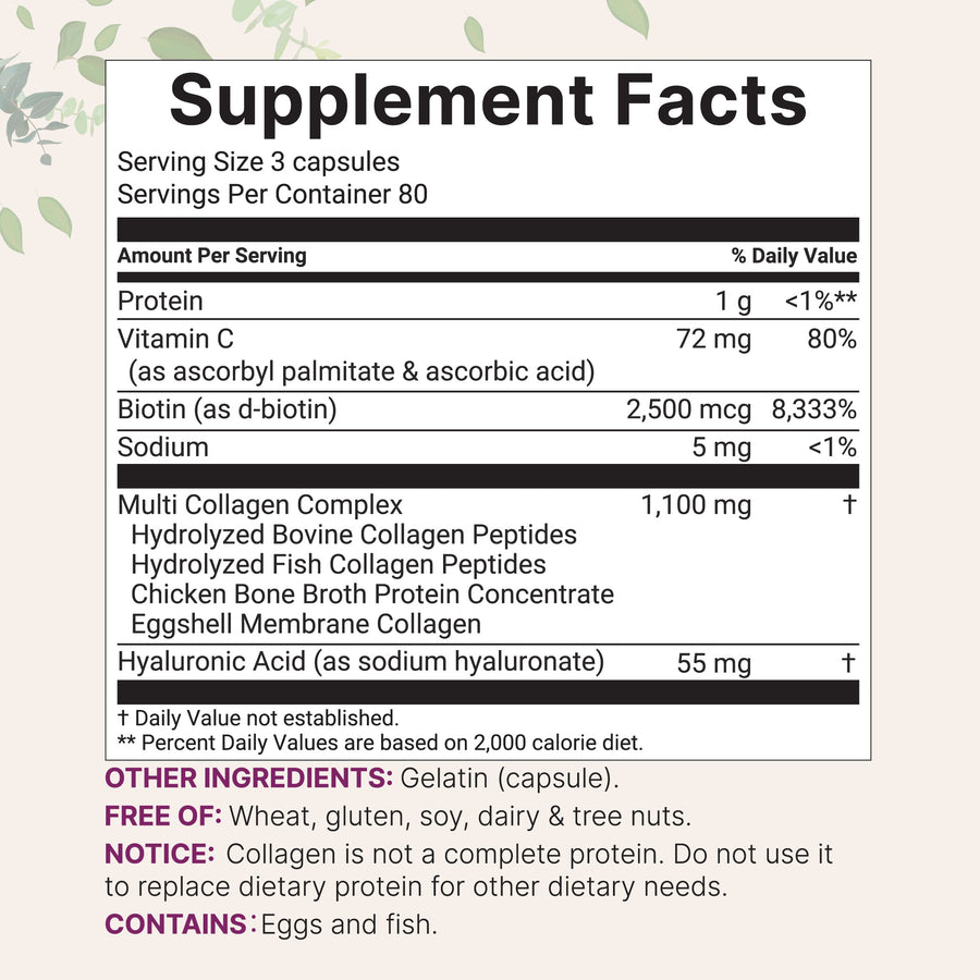 Micro Ingredients Multi Collagen Complex, 240 Capsules