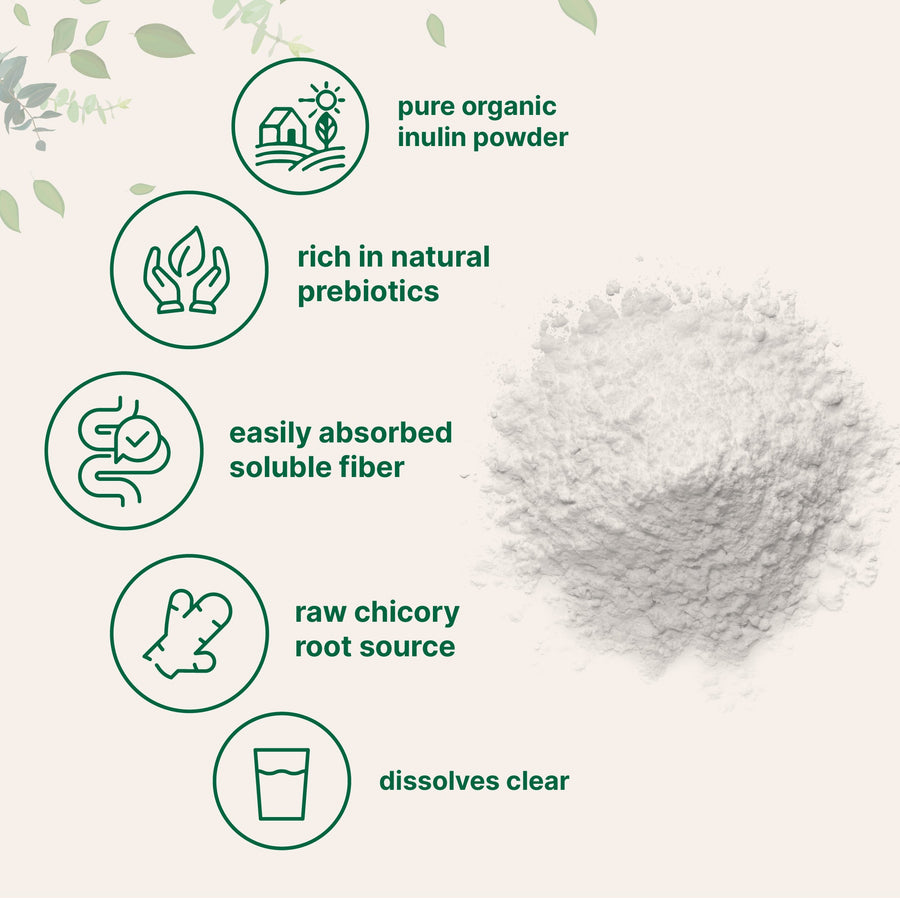 Micro Ingredients Organic Chicory Inulin Powder, 2lb